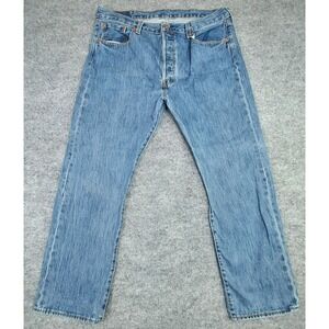 VINTAGE Levi's 501 Men Jeans 38x30 Blue Denim Straight Button Fly BOOT CUT Y2K